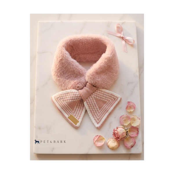 Bufanda Reversible Gris: Pelo más tejido geométrico