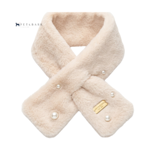 Bufanda de pelo Marfil con perlas