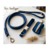 Collar, correa y bolsa color Indigo Pet&Bark Set índigo