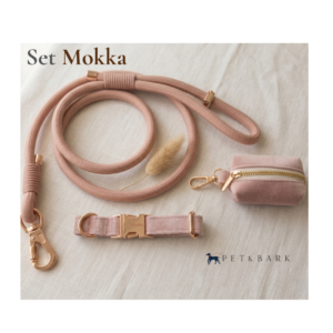 Collar, correa y bolsa color Rosa Blush Pet&Bark Set Blush