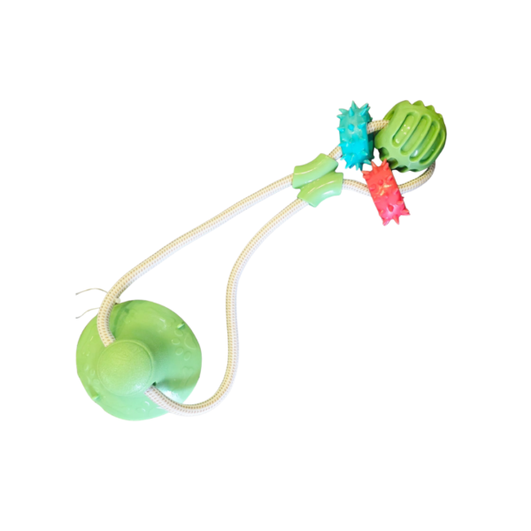 Juguete Interactivo con Ventosa y Cuerda para Perros