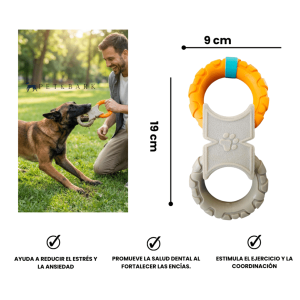 Juguete de 2 aros Resistente para perro descripción del producto Juguete para Perro de 2 Aros