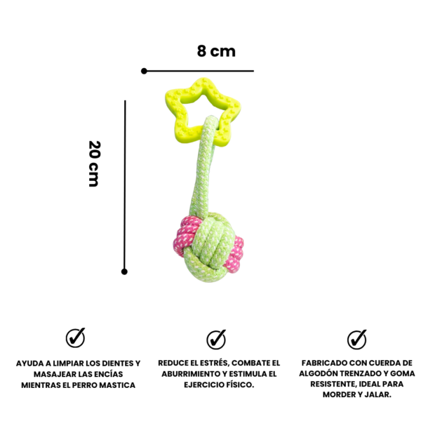 Juguete de Cuerda con Estrella para perro descripción producto Juguete de Cuerda con Estrella
