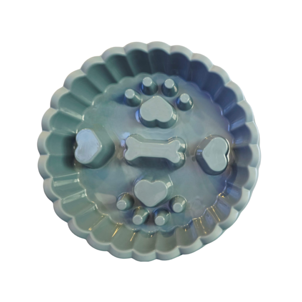 Plato Entrenador para perro alimentacion lenta color gris Plato Entrenador para Perro