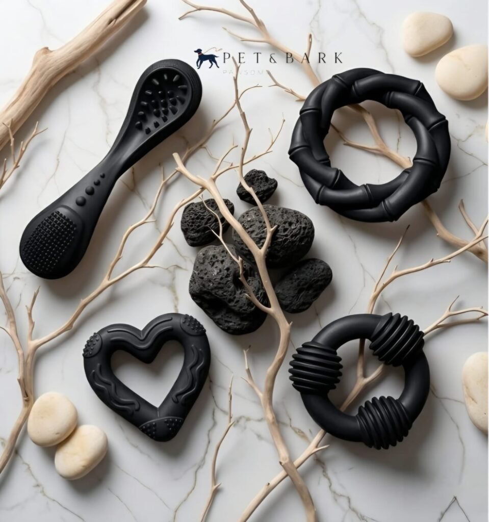 juguetes perro mordedera color negro pet&bark