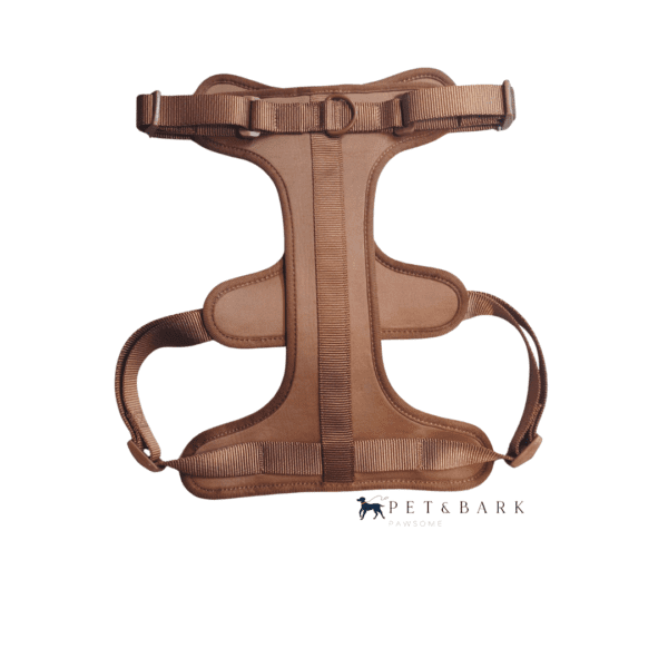 Arnés para Perro Acolchado Café Cómodo y Duradero Pet & Bark revés Arnés Café / Camel