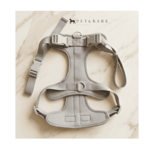 Arnés para Perro Acolchado Gris Ligero y Ajustable Pet & Bark Arnés Gris