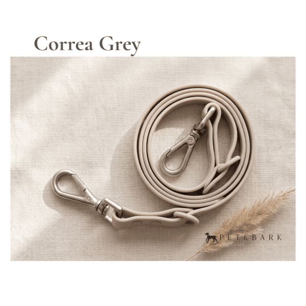Correa Grey Biothane Manos Libres